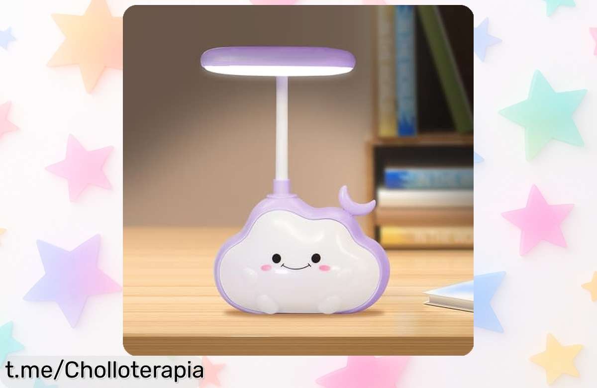 Lámpara de escritorio infantil Wetry con luz LED que cambia de color y se lleva a todos lados, aprovecha este ofertón y llena de magia el espacio de tus peques ya mismo.