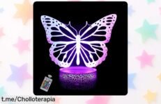 Lámpara de ilusión 3D INTUPGD con mariposa: conviértete en el rey de los regalos a un precio escandaloso que iluminará sonrisas y llenará de magia cualquier rincón. ¡No te lo pierdas!