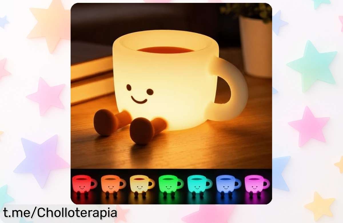 Lámpara de noche infantil AUAUY con luz suave y 7 colores: ¡un super chollo para iluminar sueños y llenar tu hogar de buen rollo! Aprovecha esta oferta antes que se acabe.