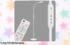 Lámpara de pie LED Briloner con mando para controlar luz y color: ¡un ofertón que ilumina tu hogar a lo grande! No dejes escapar esta oportunidad única.