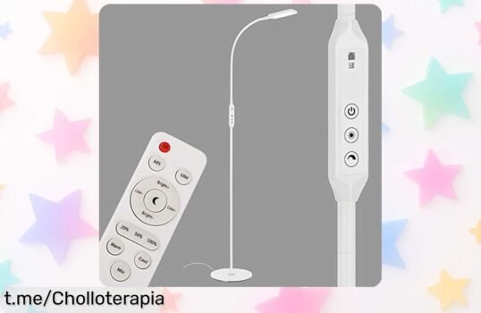 Lámpara de pie LED Briloner con mando para controlar luz y color: ¡un ofertón que ilumina tu hogar a lo grande! No dejes escapar esta oportunidad única.