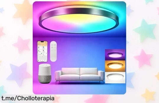 Lámpara de techo LED Yeelight que cambia colores y se controla con el móvil, ¡ahora a un precio increíblemente bajo para iluminar tu hogar a tu manera!