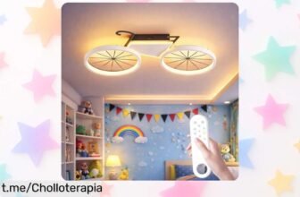 Lámpara infantil de techo en forma de bicicleta: un detalle que enamora a los peques y, ¡con precio rebajado! No te quedes sin crear el mágico ambiente que sueñan.