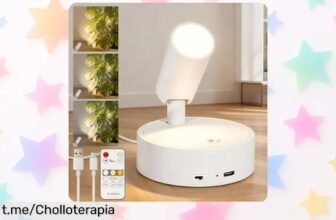 Lámpara recargable Kambo con LED y mando a distancia, ¡super chollo que ilumina tu casa hasta 20 horas sin complicaciones! No dejes pasar esta oferta increíble.