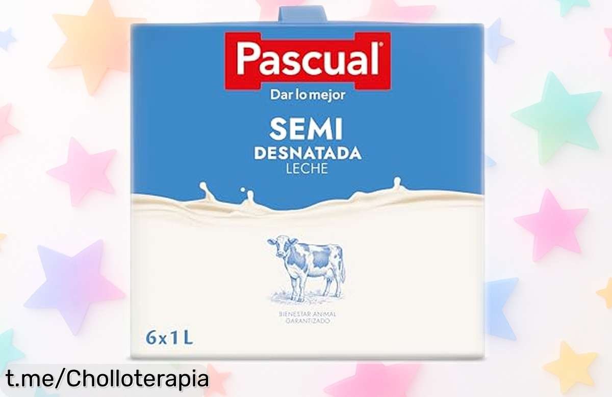 Leche semidesnatada Pascual en pack de 6 litros: ¡super chollo a precio de ganga que alegrará tu mesa y la sonrisa de los tuyos, no te lo pierdas!