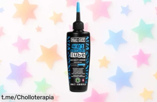 Lubricante de cadena MucOff para lluvia y barro: precio loco en un ofertón que hará tus cambios más suaves. ¡No te quedes sin el tuyo, la aventura espera!
