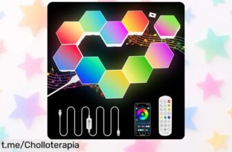 Luces led hexagonales URAQT en pack de 10 que transforman tu espacio y se mueven al ritmo de la música, ¡aprovéchalas a un precio tirado antes de que se acaben!