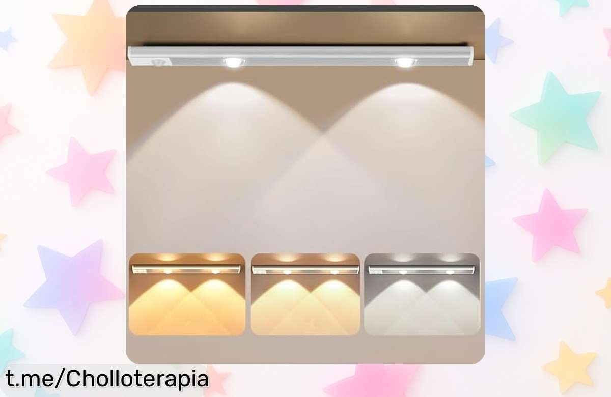 Luz LED recargable OHFAMO con sensor de movimiento, un ofertón brillante que llega para iluminar tu hogar sin cables. ¡No dejes pasar esta oportunidad y dale vida a tus espacios ahora!