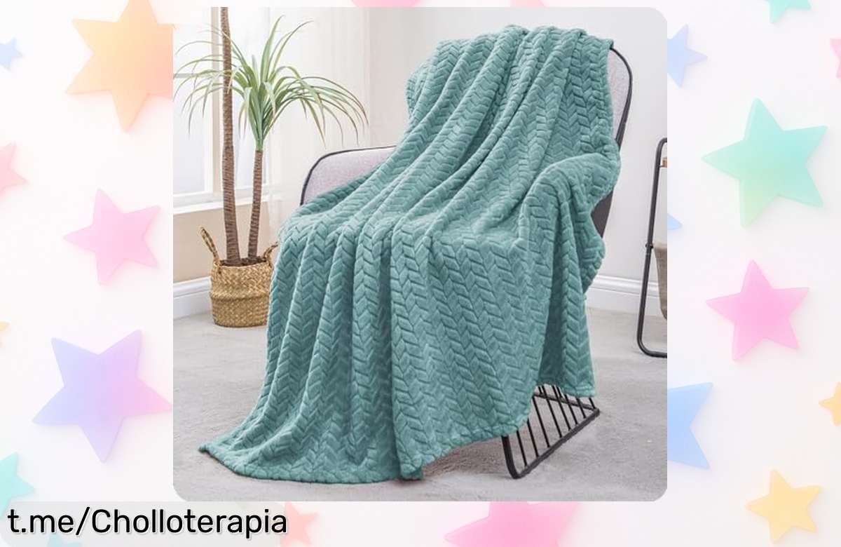 Manta polar ligera para sofá y cubrecama, un ofertón que aguanta lavados sin despeinarse, ¡aprovéchate de esta oportunidad única y dale color a tus momentos!