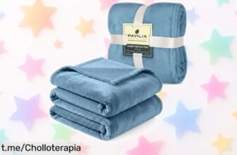 Manta súper suave PAVILIA, el chollo perfecto para abrigarte y sentirte como en un abrazo; ¡no dejes pasar esta oportunidad única de darte ese gustazo en casa!