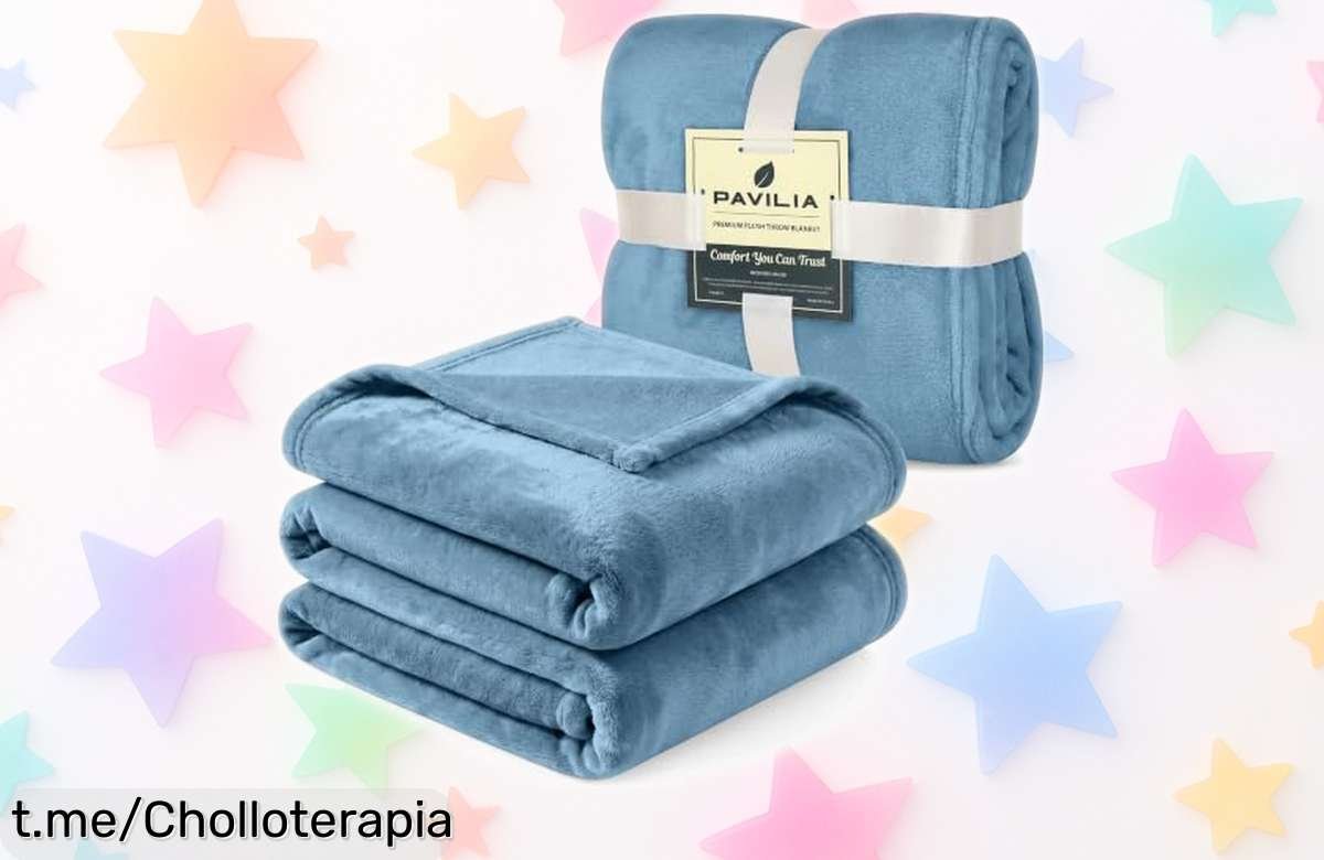 Manta súper suave PAVILIA, el chollo perfecto para abrigarte y sentirte como en un abrazo; ¡no dejes pasar esta oportunidad única de darte ese gustazo en casa!