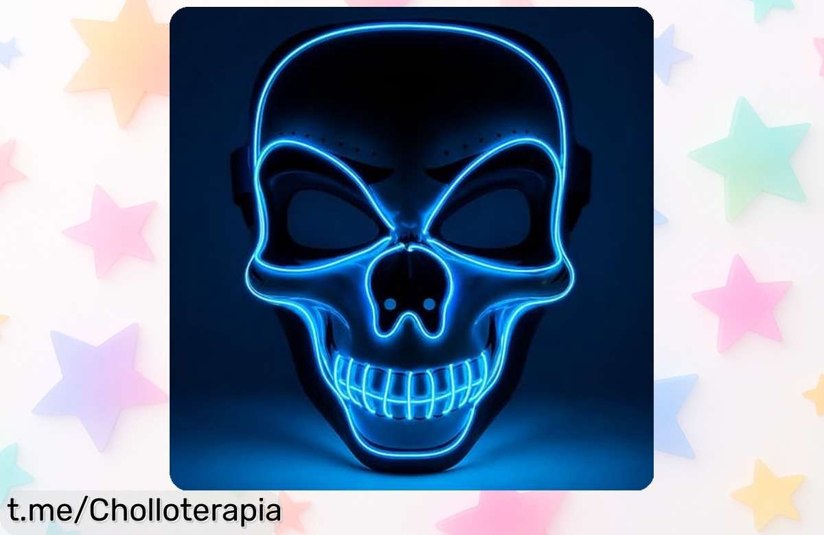 Máscara LED de calavera TK Gruppe Timo Klingler, el accesorio que brilla en cualquier fiesta y ahora a un precio increíble que no querrás dejar escapar.