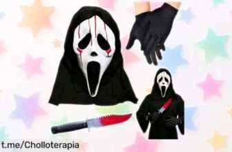 Máscara de asesino Ghost Face en látex ultra realista, perfecta para arrasar en fiestas y eventos terroríficos ¡Aprovecha este precio loco y haz que todos se queden sin palabras!