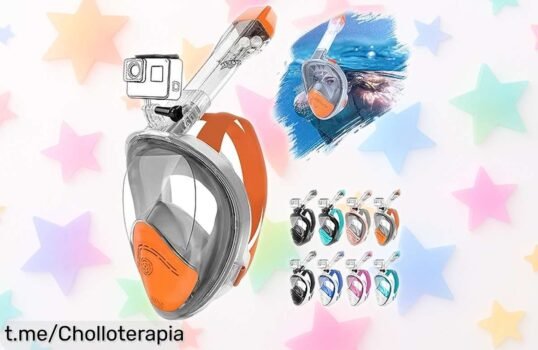 Máscara de buceo Hinataa con visión 180° y antivaho, ¡un super chollo para toda la familia! Captura tus aventuras bajo el agua, ¡no dejes escapar esta oportunidad única!