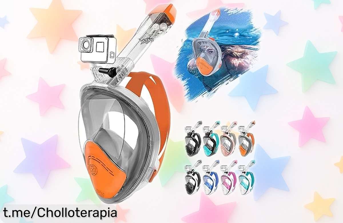 Máscara de buceo Hinataa con visión 180° y antivaho, ¡un super chollo para toda la familia! Captura tus aventuras bajo el agua, ¡no dejes escapar esta oportunidad única!
