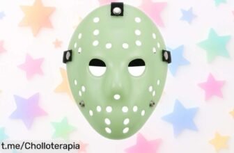 Máscara de hockey vintage Boolavard que mola un montón: súper resistente y ajustable, ¡chollazo para Halloween que no puedes dejar escapar!
