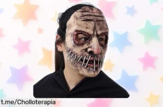 Máscara de látex Saijer para Halloween, súper realista y a precio loco. ¡No dejes pasar esta oportunidad única para ser el alma de la fiesta y dar miedo como nunca!