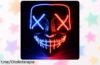 Máscara de terror LED tipo Purge con luz roja y azul, un ofertón perfecto para brillar en Halloween: ¡No te quedes sin la tuya y sorprende a todos ya!