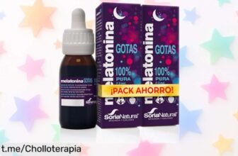 Melatonina pura en gotas Soria Natural, pack 2x50ml: duerme como un bebé con esta oferta increíble que no puedes dejar pasar ¡aprovéchala y despídete de las noches sin sueño!