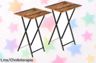 Mesa auxiliar plegable HOOBRO, ¡listo en 2 segundos! Un super chollo ideal para llevar tu portátil o disfrutar un café donde quieras. Aprovecha antes de que se acabe esta oferta única.