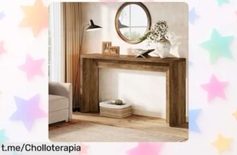 Mesa consola de madera Tribesigns con un ofertón que hará brillar tu hogar y te dará el espacio que necesitas, ¡no dejes pasar esta oportunidad única!