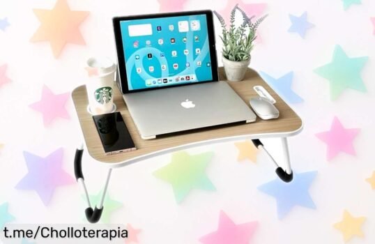 Mesa plegable de desayuno Unycos para portátil o libros, ¡ofertón porque su precio ha caído en picado! Llévate la tuya y disfruta cada mañana como nunca.