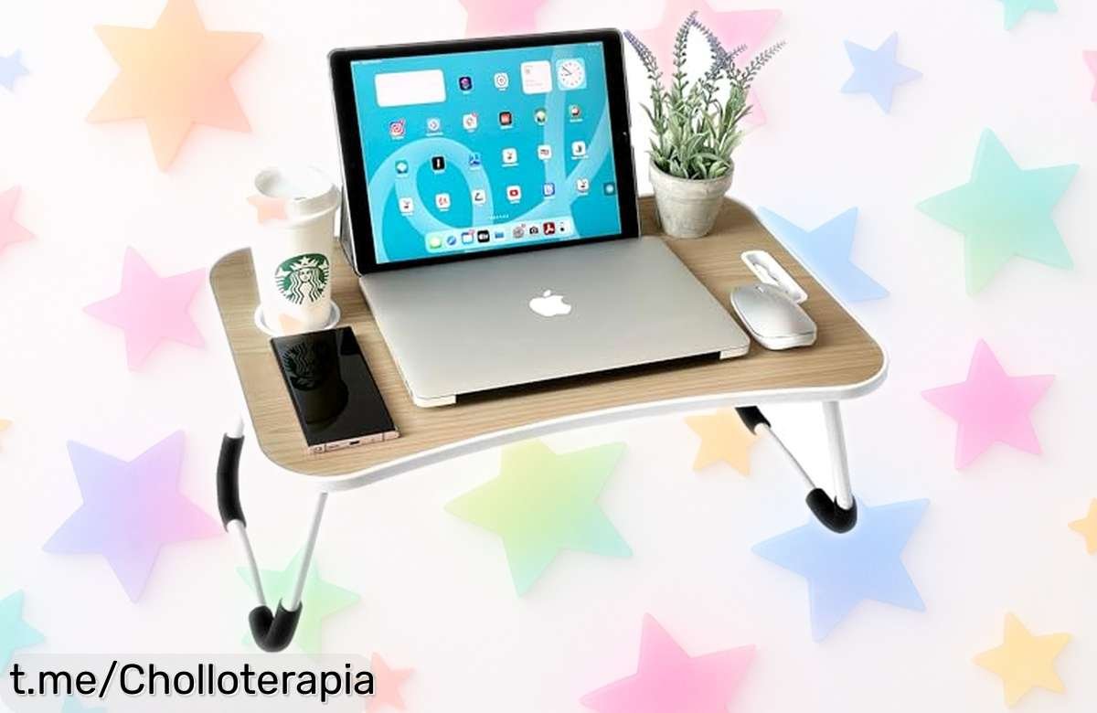 Mesa plegable de desayuno Unycos para portátil o libros, ¡ofertón porque su precio ha caído en picado! Llévate la tuya y disfruta cada mañana como nunca.