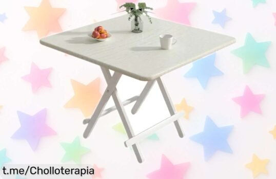 Mesa plegable de madera CAMPING, chollazo para picnics y comidas en casa a precio rebajado ¡Aprovecha esta oportunidad única antes que se acabe!