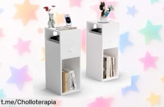 Mesitas estrechas VOUNOT para aprovechar cada rincón de tu hogar, ¡un ofertón con fácil montaje y seguridad antivuelco! Decora sin límite y siente la satisfacción de un espacio ordenado. ¡Cómpralas ya!