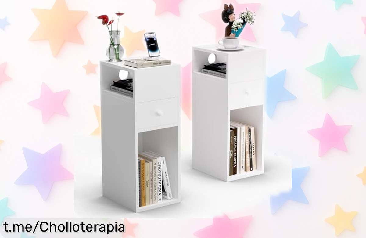Mesitas estrechas VOUNOT para aprovechar cada rincón de tu hogar, ¡un ofertón con fácil montaje y seguridad antivuelco! Decora sin límite y siente la satisfacción de un espacio ordenado. ¡Cómpralas ya!
