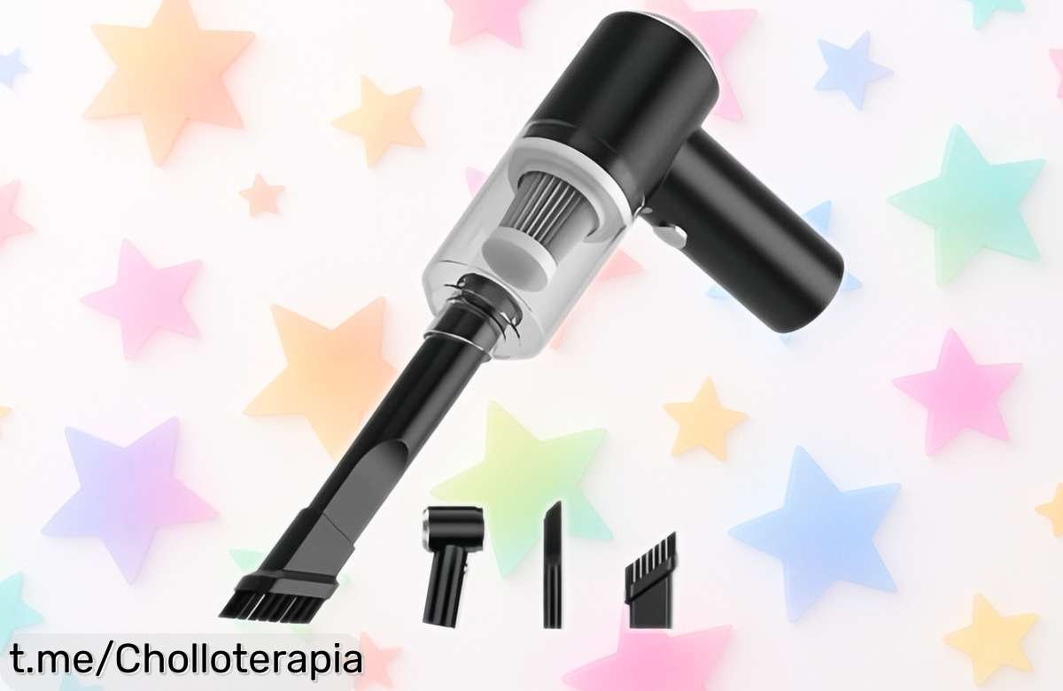 Mini aspiradora de mano para el coche que te deja todo impoluto en segundos, ¡es sin cable y a un precio regalado! Aprovecha esta oferta explosiva antes de que se agote.