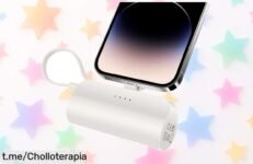 Mini batería portátil de 4500 mAh con cable tipo C: ¡re carga tu energía donde quieras a un precio de escándalo que no querrás perderte!