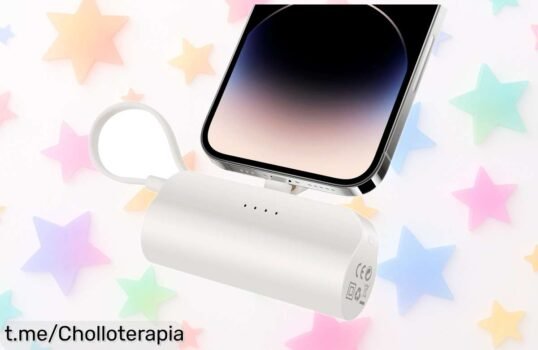 Mini batería portátil de 4500 mAh con cable tipo C: ¡re carga tu energía donde quieras a un precio de escándalo que no querrás perderte!