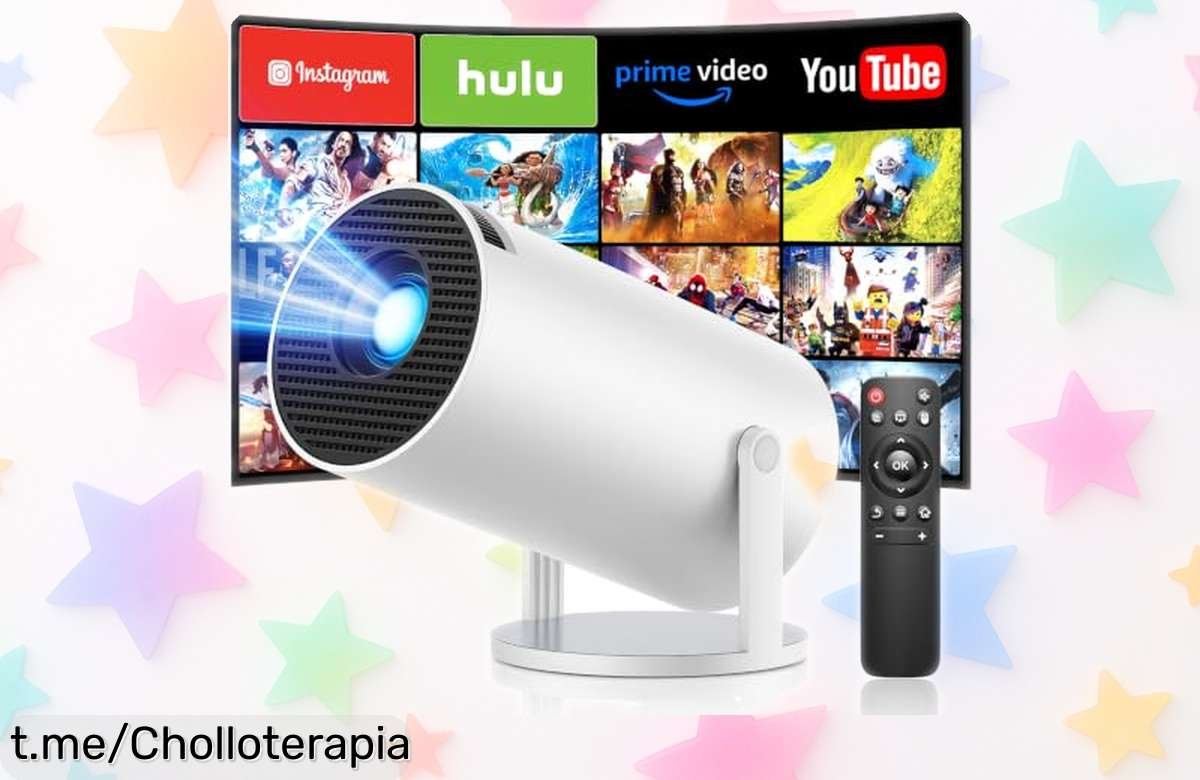 Mini proyector 4K con WiFi 6 y Bluetooth para películas o juegos, ahora a un precio regalado imperdible que no podrás dejar escapar. ¡Hazte con el tuyo ya!