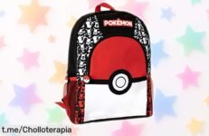 Mochila Pokémon oficial para niños, ¡perfecta para el cole! Aprovecha este precio de ganga y deja que tu pequeño presuma con su diseño único. ¡No te quedes sin ella!