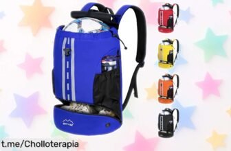Mochila de fútbol con zapatillero impermeable, un ofertón que hará lucir tu estilo en el gimnasio, playa o baile. ¡Actúa ya y lleva todo tu equipo a donde quieras!