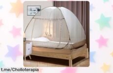 Mosquitera Digead para cama matrimonial, fácil de montar y ligera: ¡un ofertón indispensable para tus noches de tranquilidad que no te puedes perder!