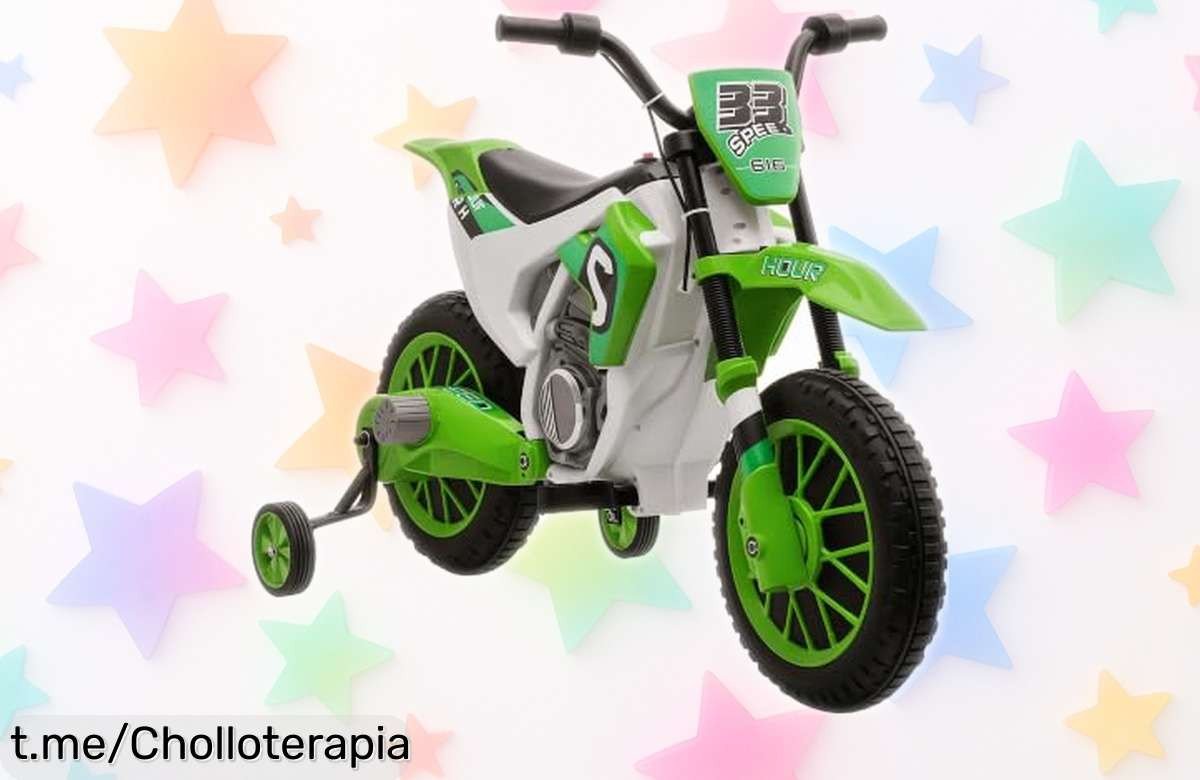 Moto eléctrica HOMCOM para niños, segura y divertida con velocidad ajustable que crece con ellos: ¡aprovecha este precio de escándalo y regálales sonrisas ya!