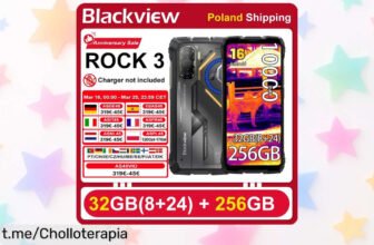 Móvil Blackview ROCK 3 resistente con pantalla gigante y batería de 10000mAh ¡Ahora a un ofertón increíble que no se puede dejar pasar! Dale fuerza a tu día, solo por tiempo limitado.