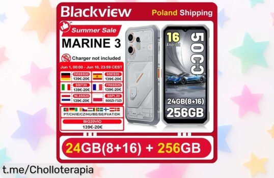Móvil resistente Blackview OSCAL MARINE 3, pantalla enorme y super batería a precio de escándalo: ¡Aprovecha esta oferta y mantente conectado sin límites!