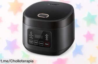 Olla arrocera eléctrica de 3 litros para 1-3 personas, chollo increíble con función vapor que hará tus cenas súper fáciles y rápidas, ¡no te quedes sin la tuya antes de que se agoten!