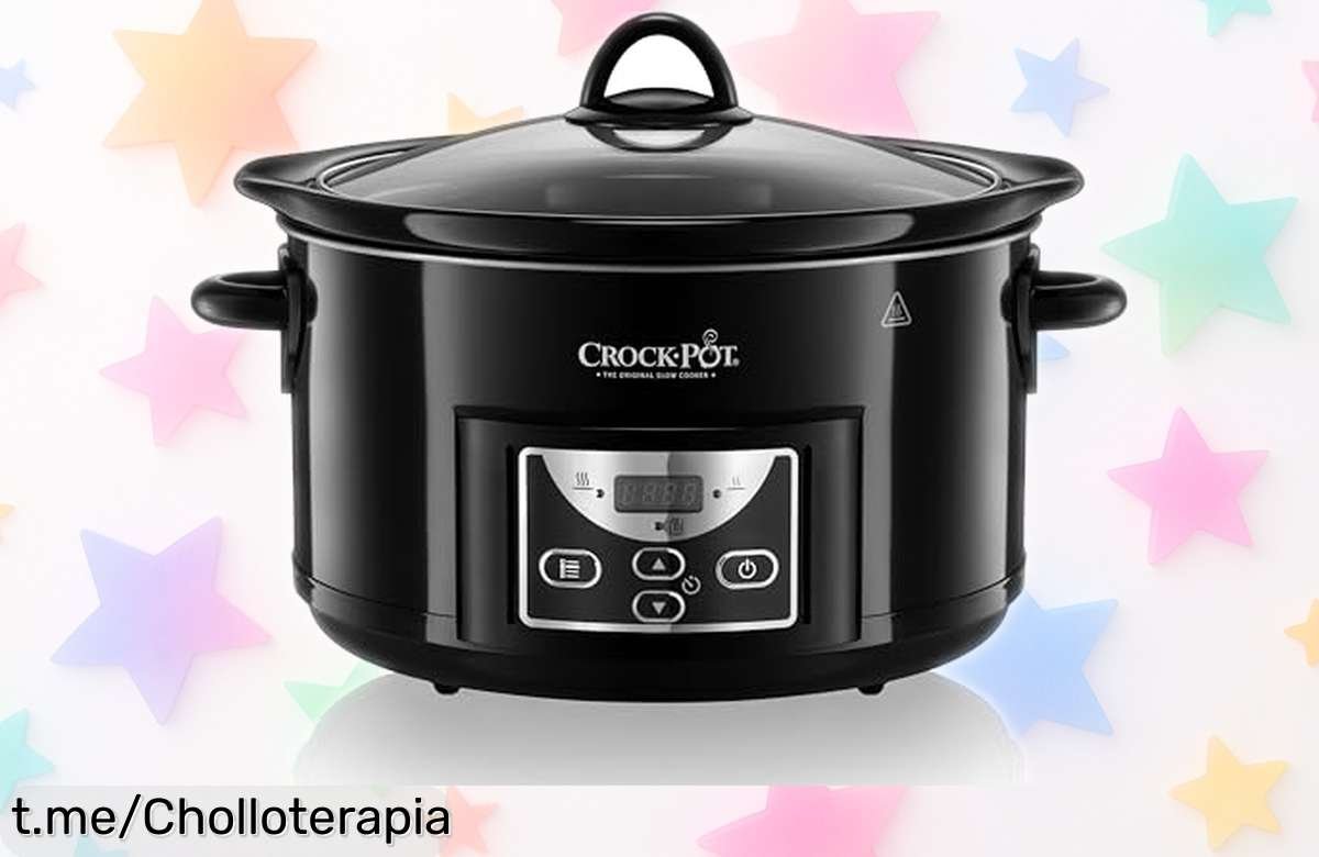 Olla de cocción lenta Crockpot perfecta para 5 personas: ¡ofertón con temporizador y mantenimiento caliente que no podrás dejar escapar!