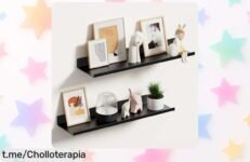 Organiza tu hogar con estas estanterías de pared Wisfame, ¡oferta a precio loco y sin tornillos visibles! Dale estilo y orden a tu baño o cocina ahora mismo.