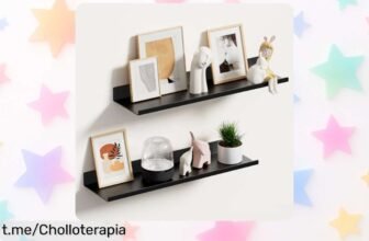 Organiza tu hogar con estas estanterías de pared Wisfame, ¡oferta a precio loco y sin tornillos visibles! Dale estilo y orden a tu baño o cocina ahora mismo.