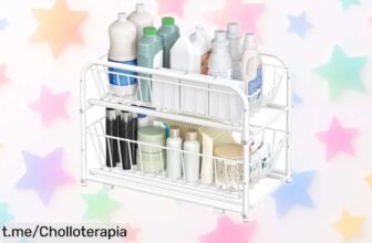 Organizador de cocina SONGMICS a 2 niveles: revoluciona tu espacio con este ofertón, coloca tus botes siempre a mano y abraza la organización que tanto deseas.