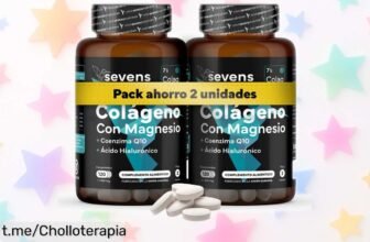 Pack 2x colágeno marino Sevens Nutrition que fortalece tu piel y articulaciones, ¡aprovecha esta rebaja antes de que se agote y siente la energía!