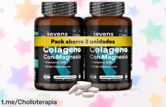 Pack 2x colágeno marino Sevens Nutrition que fortalece tu piel y articulaciones, ¡aprovecha esta rebaja antes de que se agote y siente la energía!