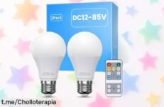 Pack de 2 bombillas LED TrustWheel con mando y temporizador a precio loco, ilumina caravanas y barcos sin enchufe ¡No dejes escapar esta oportunidad brillante!