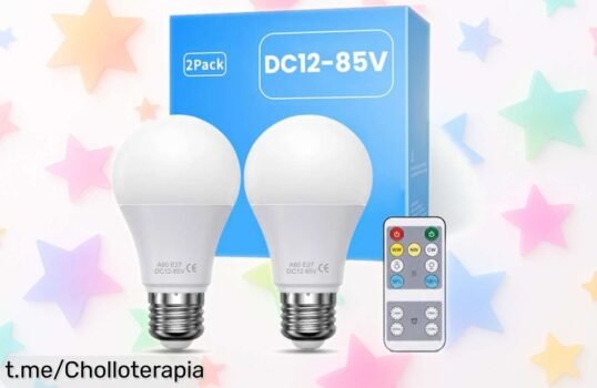 Pack de 2 bombillas LED TrustWheel con mando y temporizador a precio loco, ilumina caravanas y barcos sin enchufe ¡No dejes escapar esta oportunidad brillante!