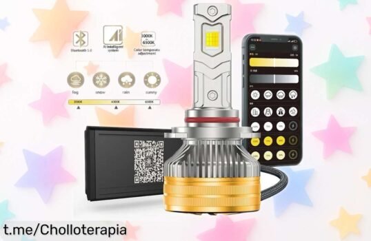 Pack de 2 faros LED H4 Tri color para coche: precio loco que te hará brillar en la carretera, ¡aprovecha este ofertón antes de que se agote!